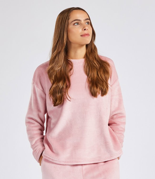 Ladies Plush Fleece Crew Neck Sweatshirt Brand Lab BH210