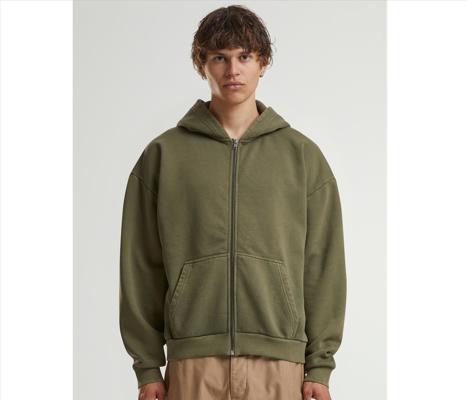 STONEWASH HEAVY ZIP HOODIE BUILD YOUR BRAND BY295