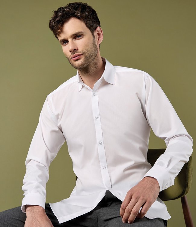 Long Sleeve Slim Fit Business Shirt Kustom Kit K192