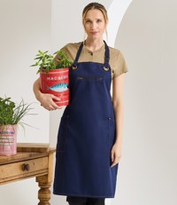 Barley Contrast Stitch Bib Apron Premier PR121