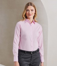 Ladies Long Sleeve Poplin Blouse Premier PR300