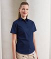 Ladies Short Sleeve Poplin Blouse Premier PR302