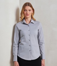 Ladies Long Sleeve Stretch Fit Poplin Shirt Premier PR344