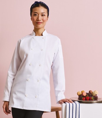 Ladies Long Sleeve Chef's Jacket Premier PR671