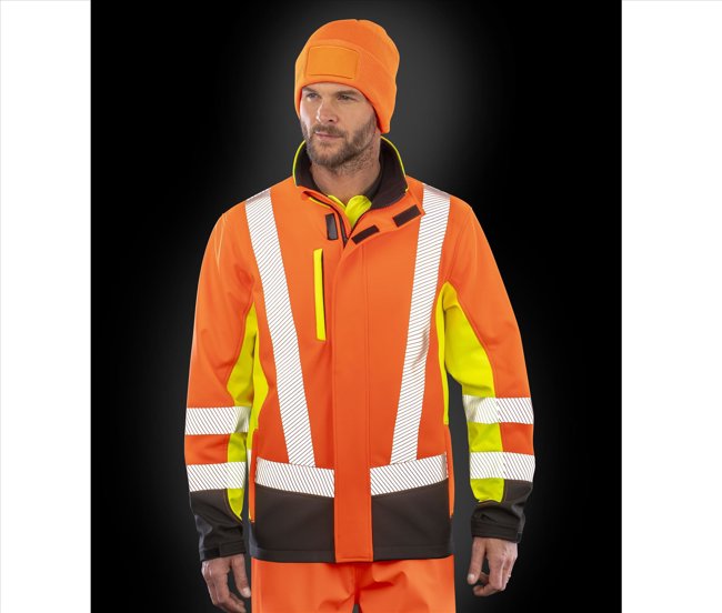 RECYCLED 3-LAYER PRINTABLE 
3-TONE SAFETY SOFTSHELL RESULT RS506X