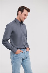 Russell Men LSL Tailored Polycot. Poplin Shirt Russell Athletic 9924M