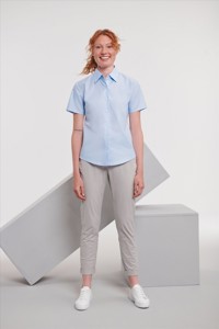 Russell Ladies Shortsleeve Clas. Oxford Shirt Russell Athletic 9933F