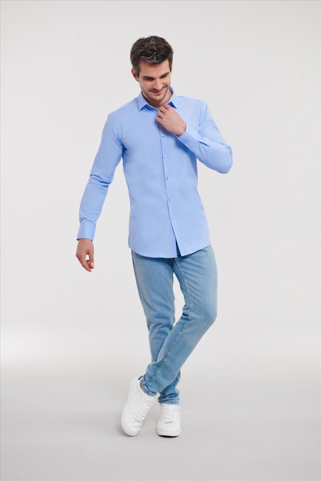 Russell Men LSL Fitted Ultimate Stretch Shirt Russell Athletic 9960M