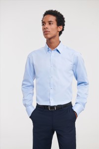 Russell Men LSL Tailored Herringbone Shirt Russell Athletic 9962M