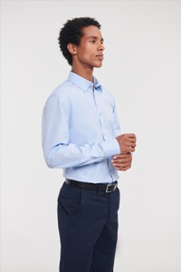 Russell Men LSL Tailored Herringbone Shirt Russell Athletic 9962M