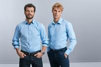 Russell Men LSL Tailored Herringbone Shirt Russell Athletic 9962M